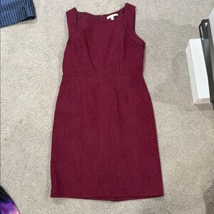 Banana republic burgundy work dress sleeveless short, classy  size 8 petite